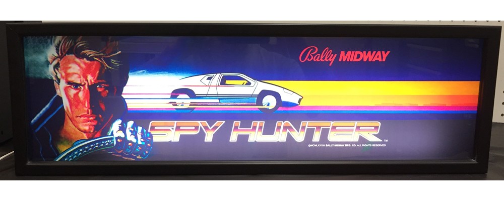 Spy Hunter Arcade Marquee - Lightbox - Bally / Midway